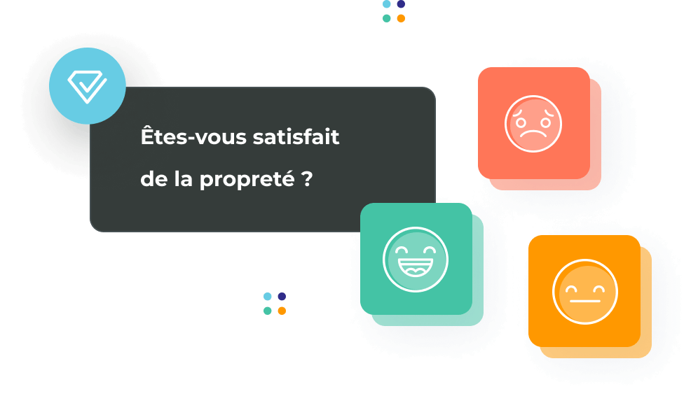 Boutons connectés de satisfaction client